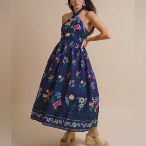 Floral Halter Maxi Dress